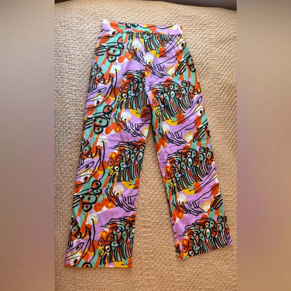 Nooworks Colorful Abstract Pants, Medium, Like New! Made in USA - Picture 7 of 7